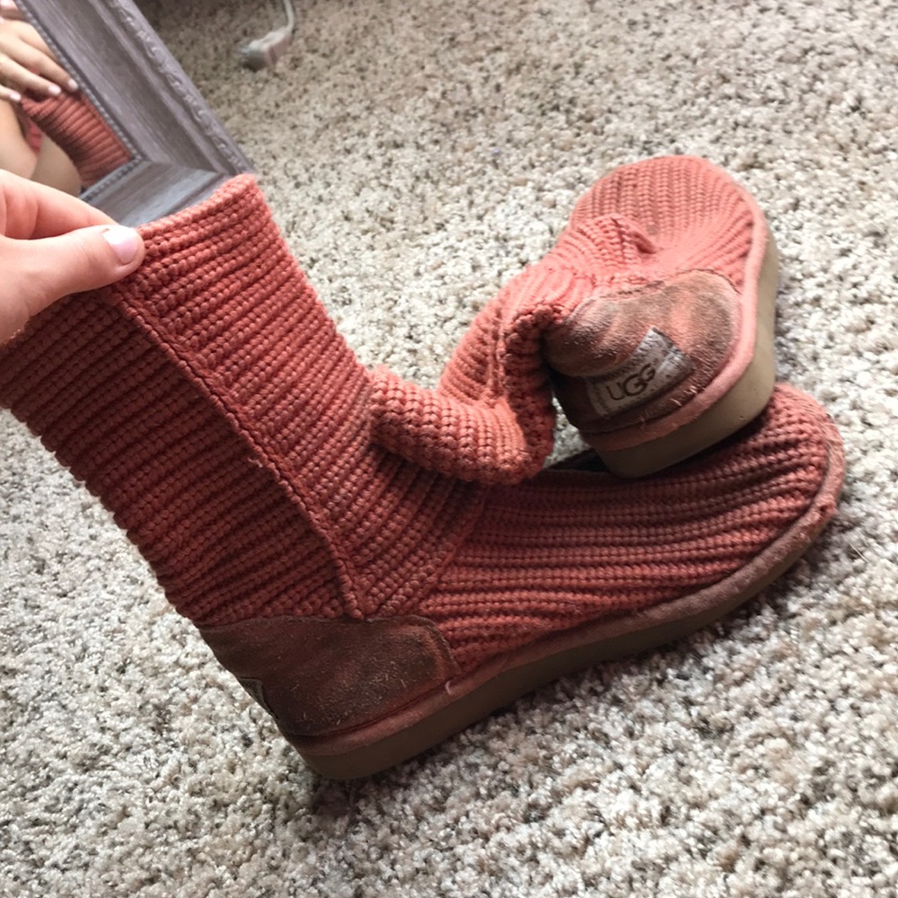 Grandma knitted style ugg boots